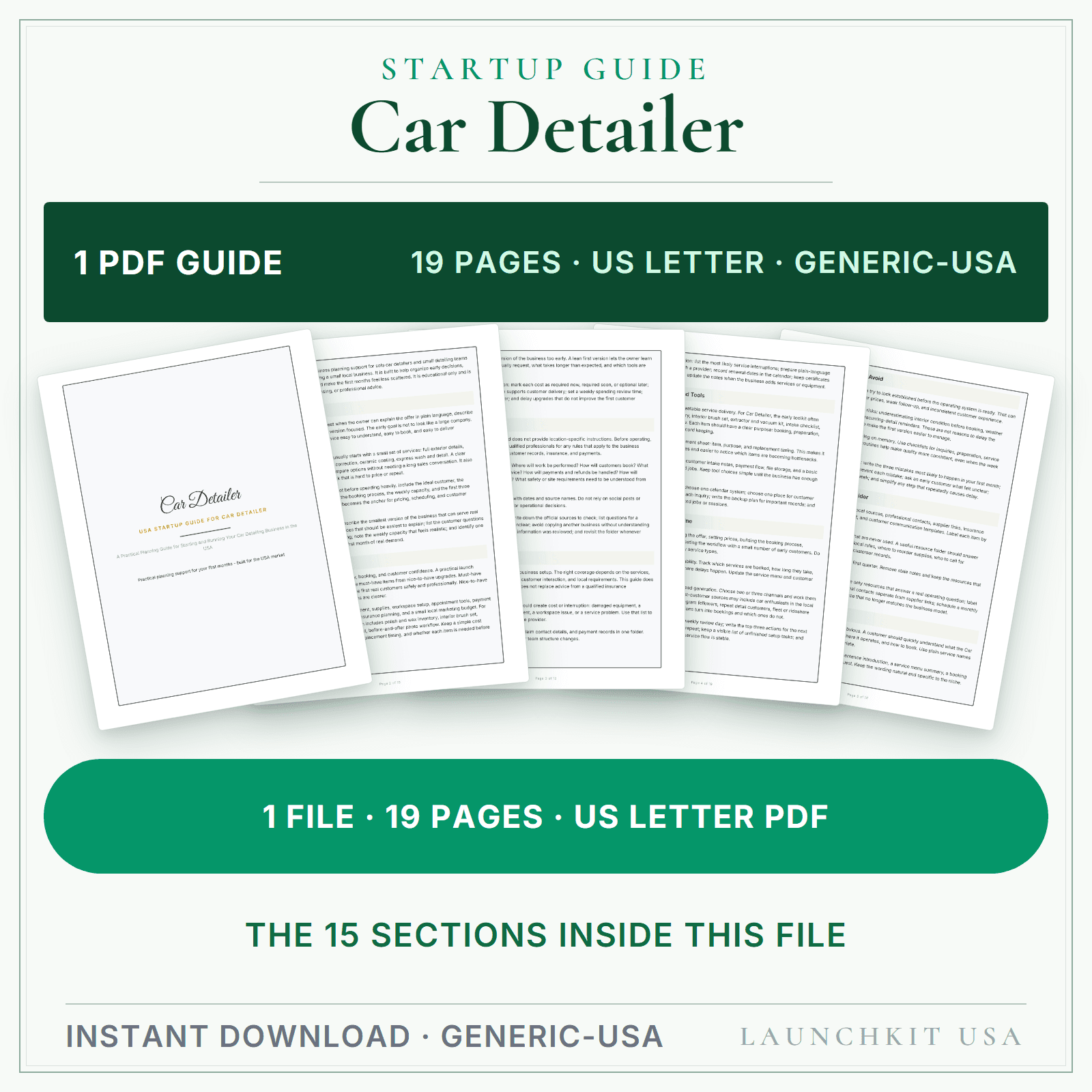 Startup Guide for Car Detailer