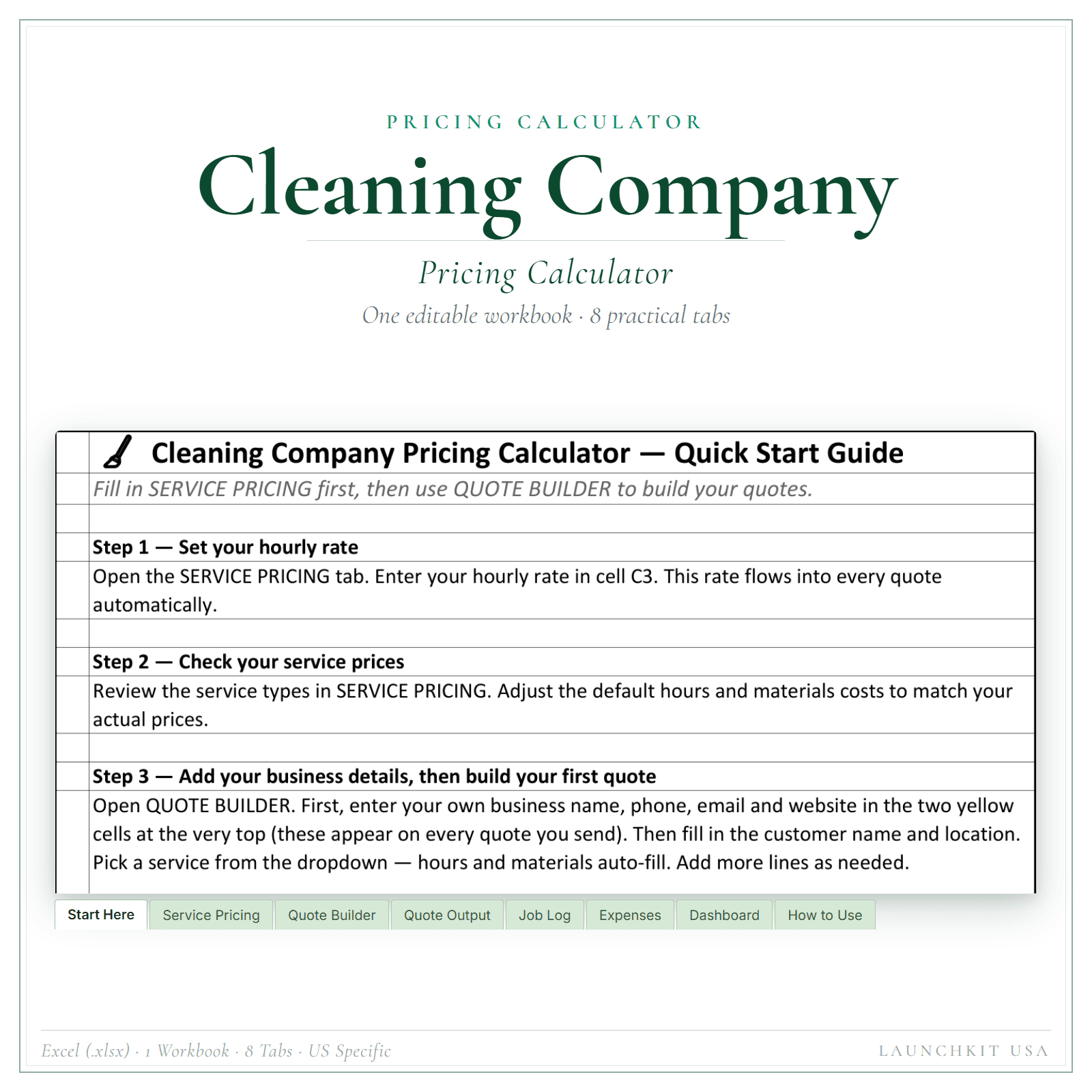 Cleaning Company Pricing Calculator