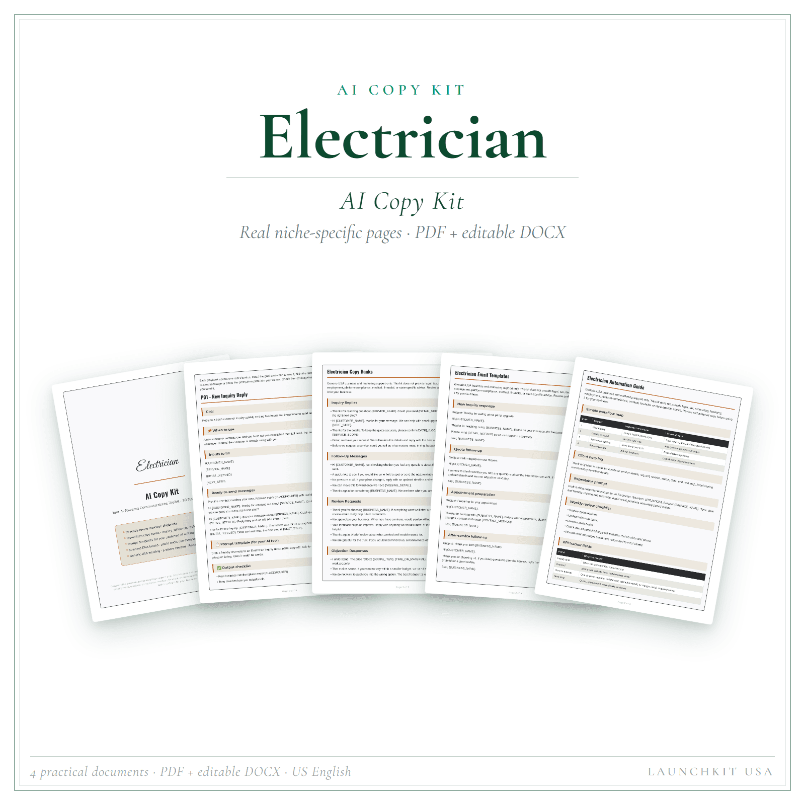 AI Copy Kit for Electrician