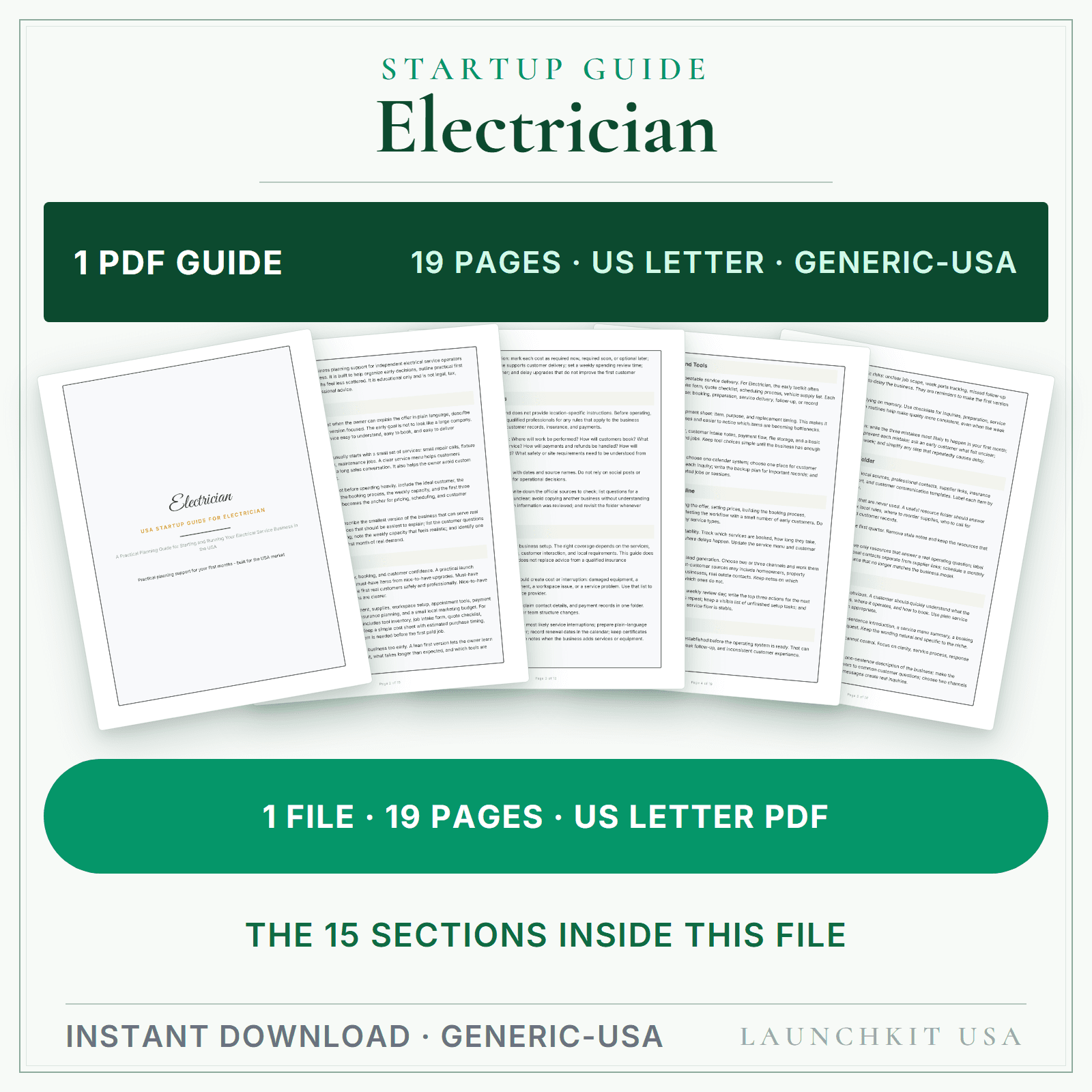 Startup Guide for Electrician