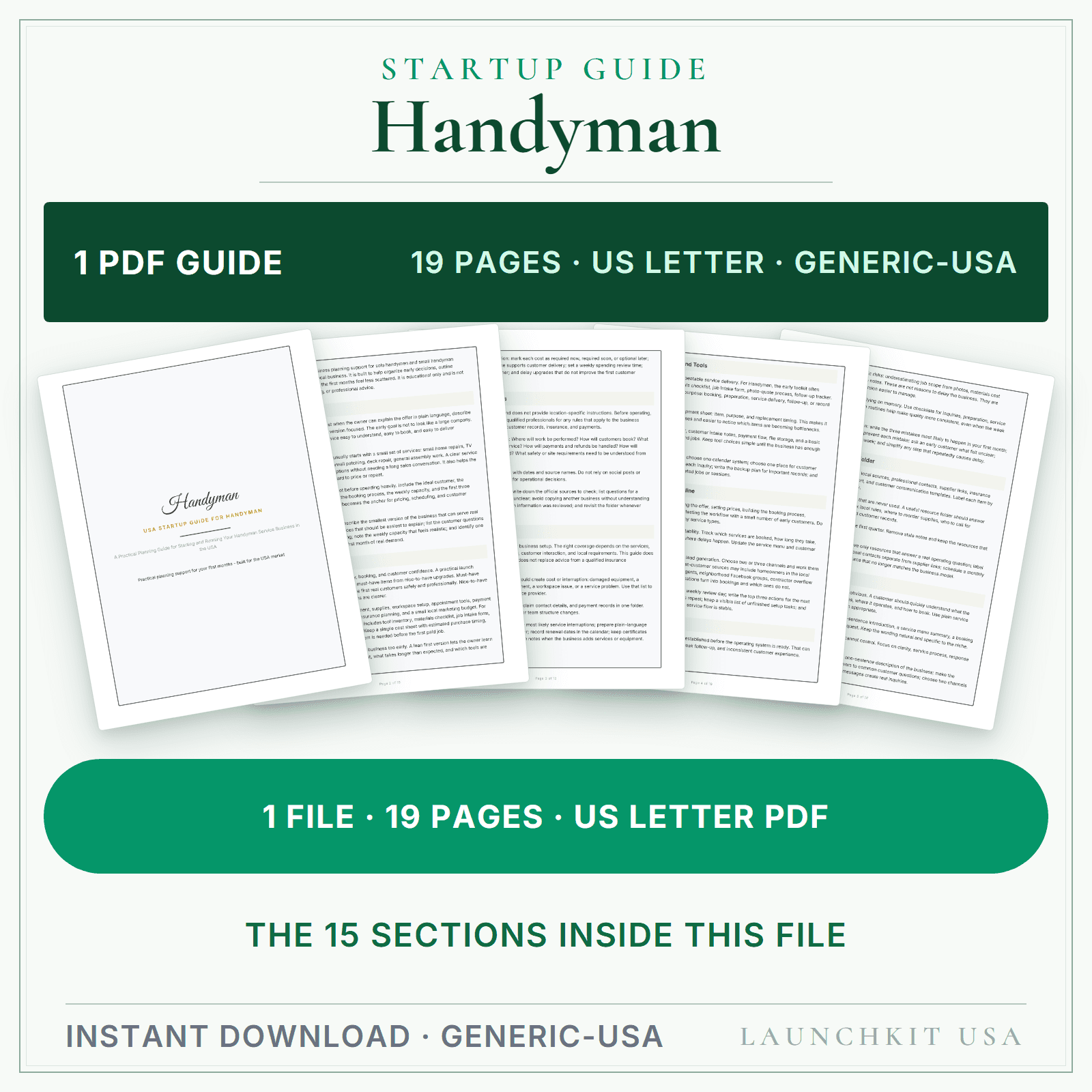 Startup Guide for Handyman