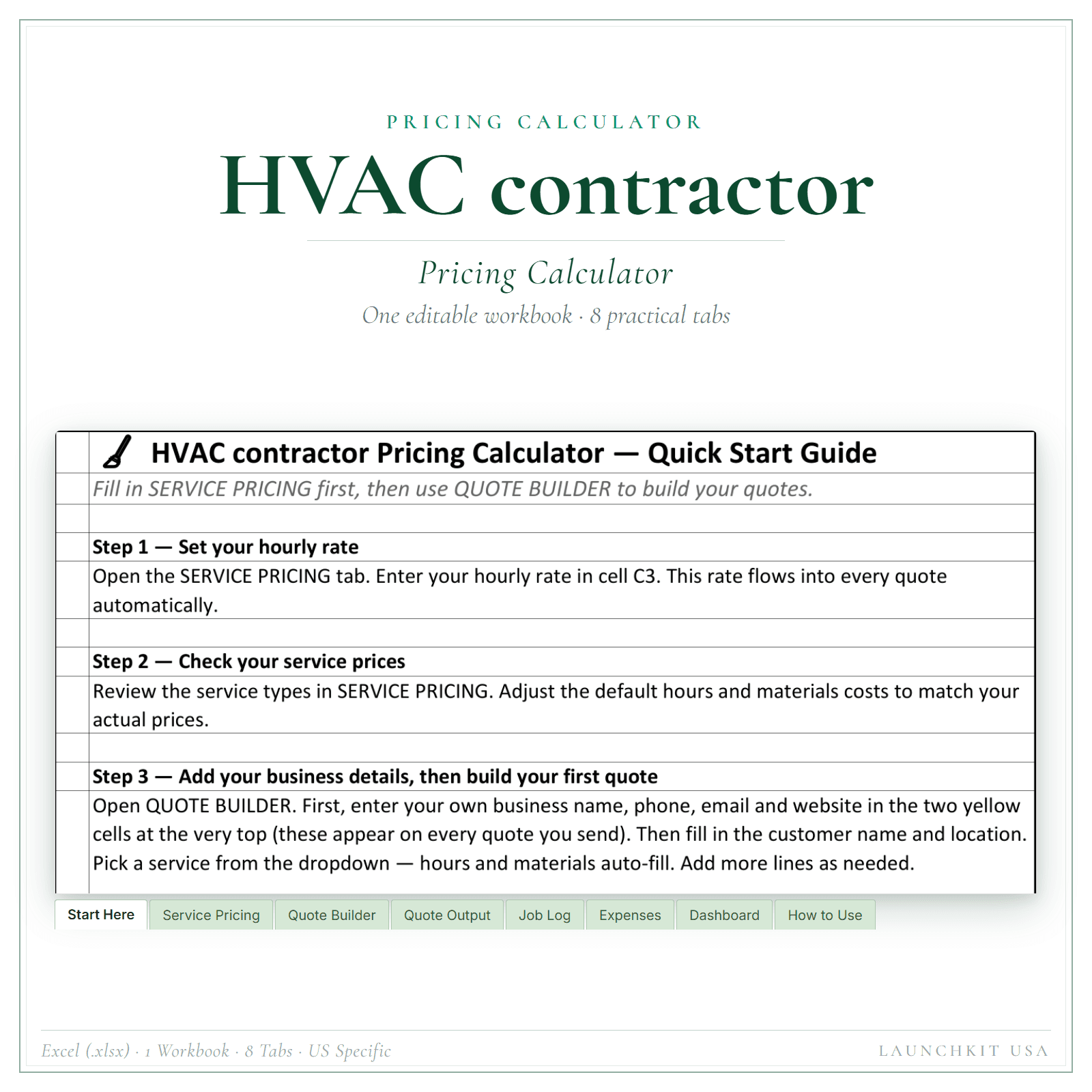 Pricing Calculator for HVAC Contractor