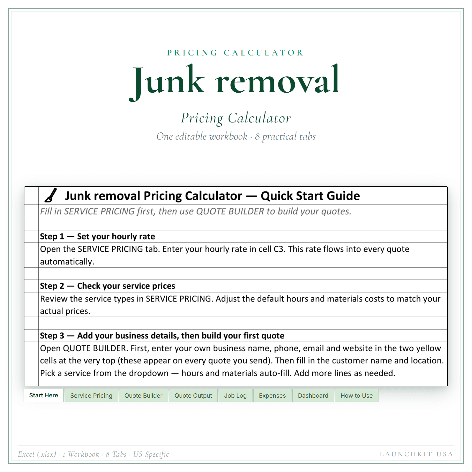 Pricing Calculator for Junk Removal