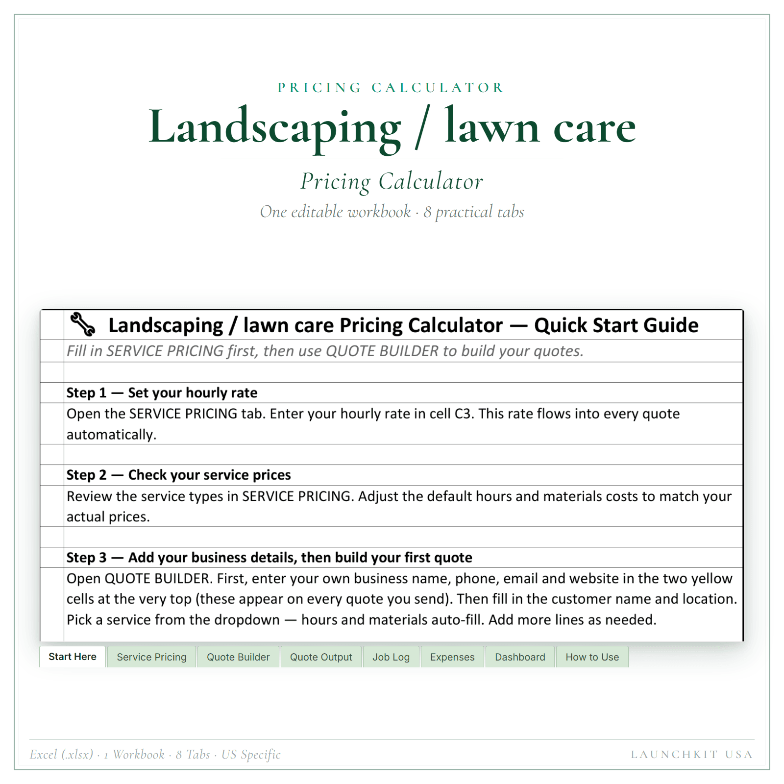 Pricing Calculator for Landscaping & Lawn Care