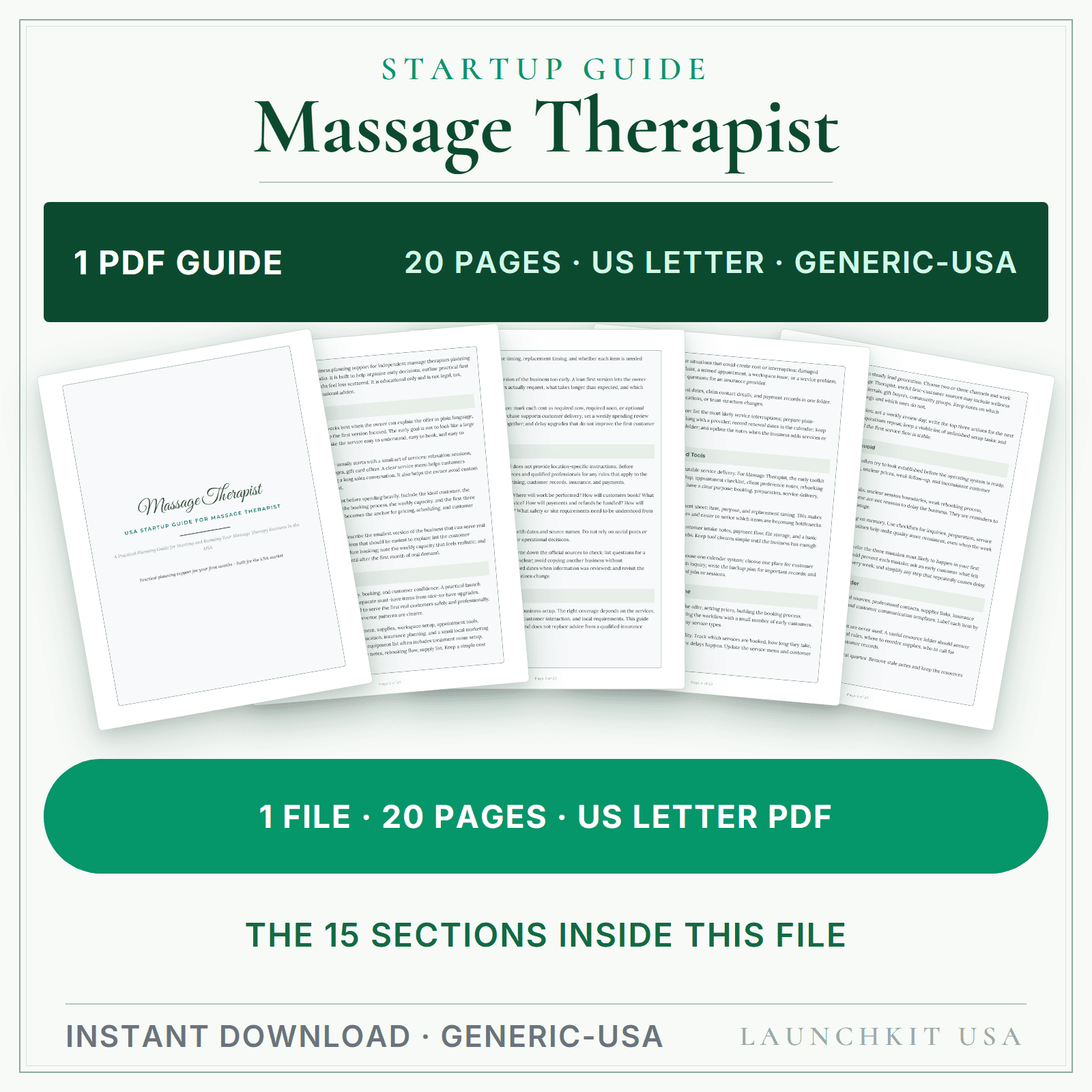 Startup Guide for Massage Therapist