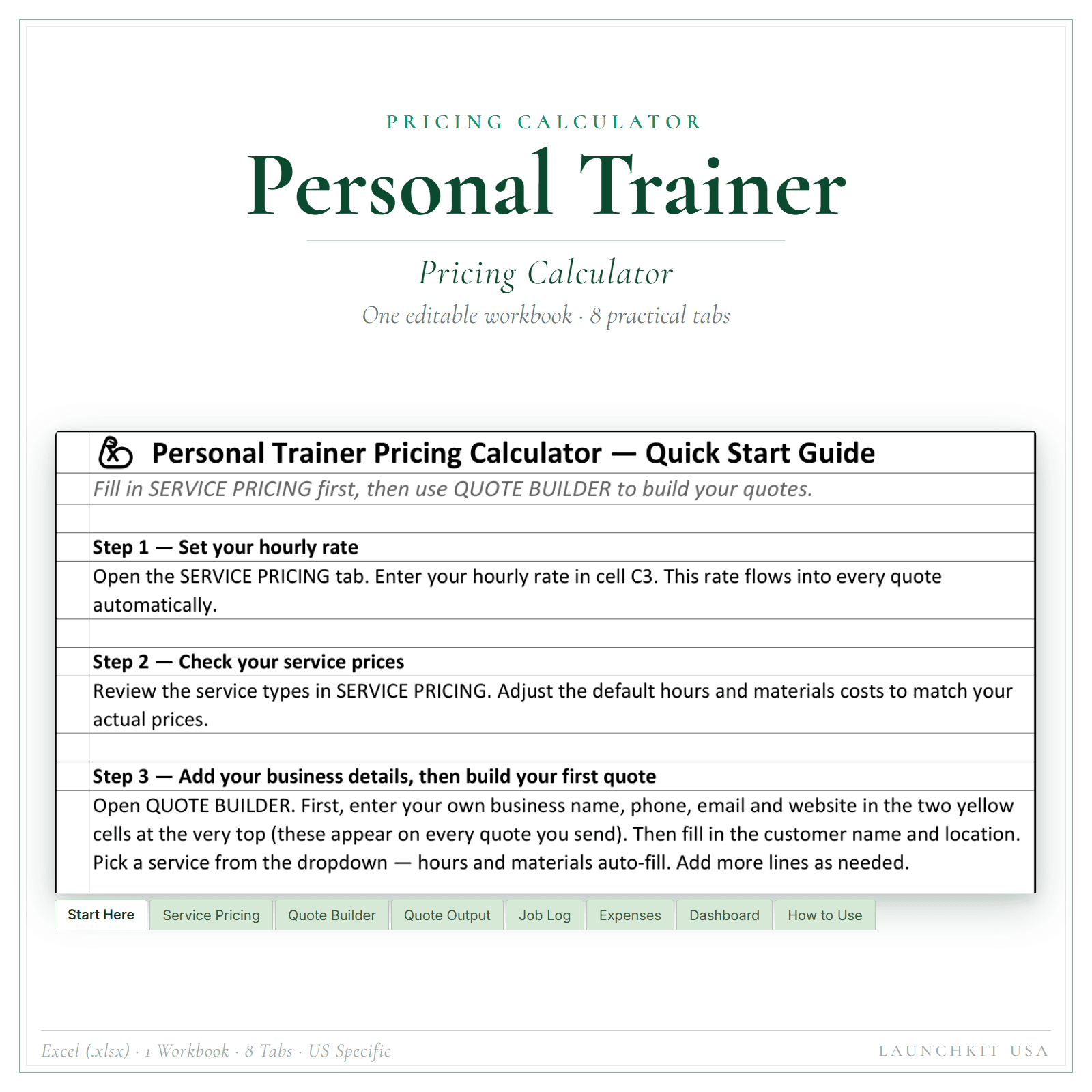 Personal Trainer Pricing Calculator