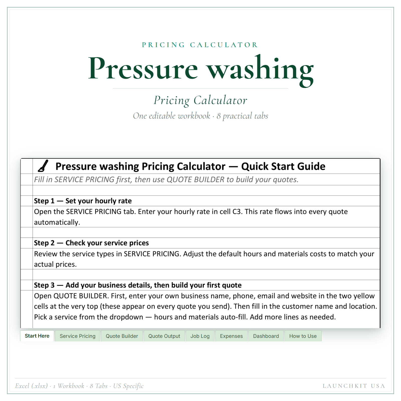 Pricing Calculator for Pressure Washing
