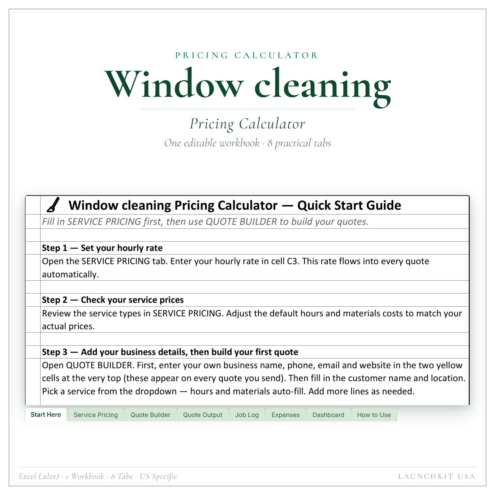 Pricing Calculator for Window Cleaning