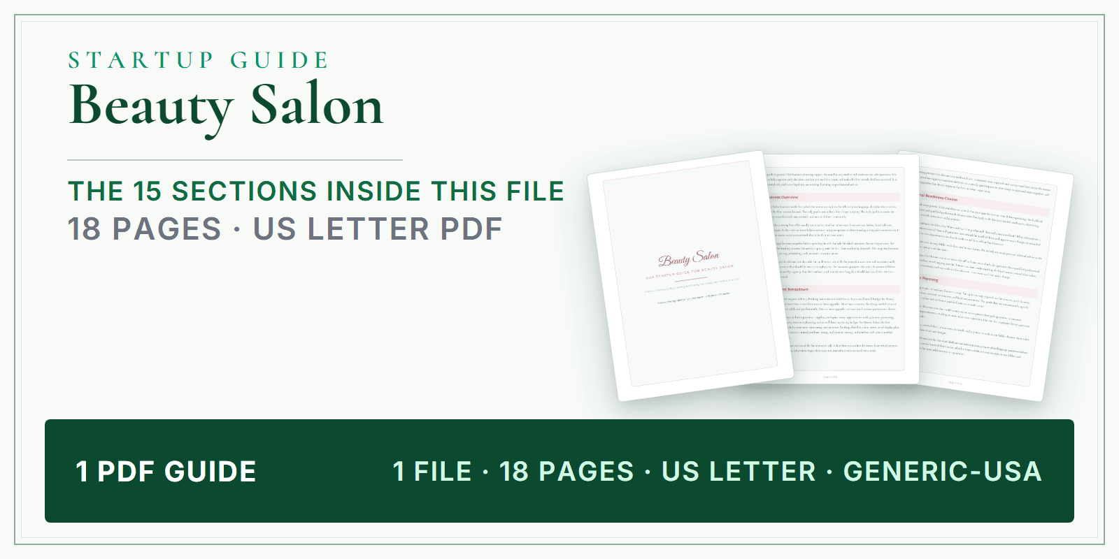 Beauty Salon Startup Guide product preview
