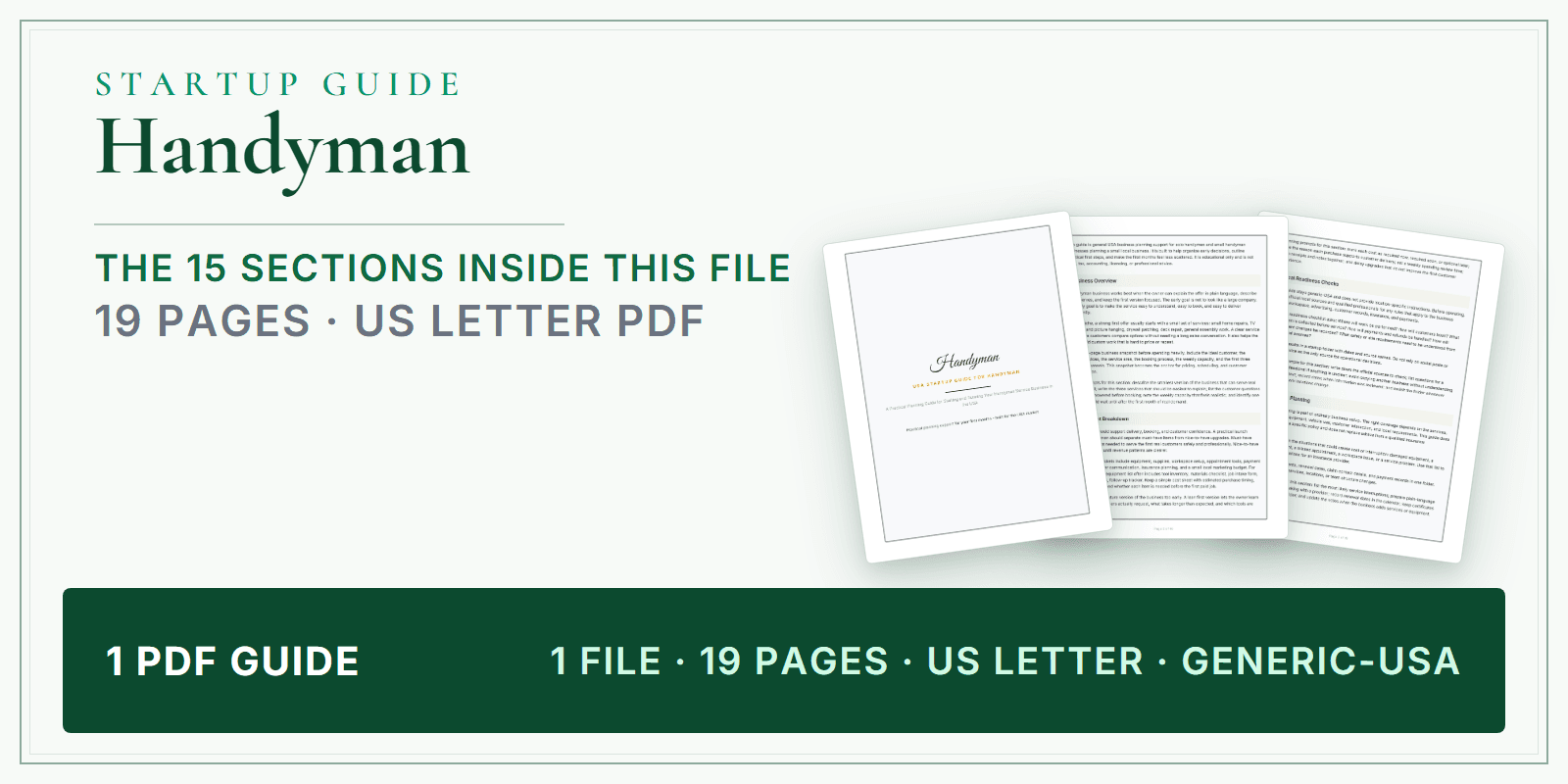 Handyman Startup Guide product preview
