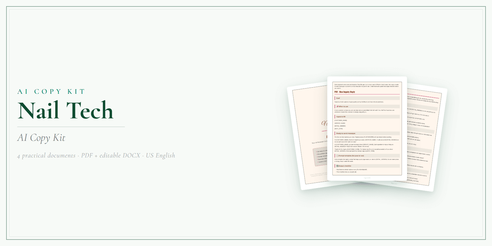Nail Tech AI Copy Kit product preview