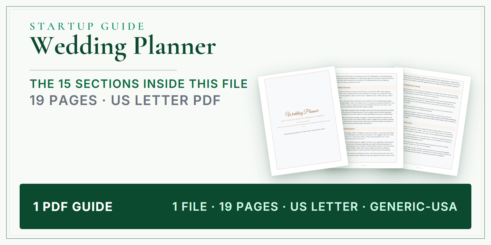 Wedding Planner Startup Guide product preview