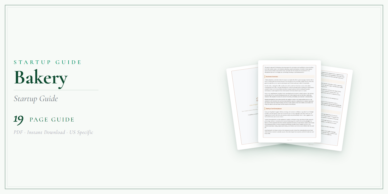 Bakery Startup Guide product preview