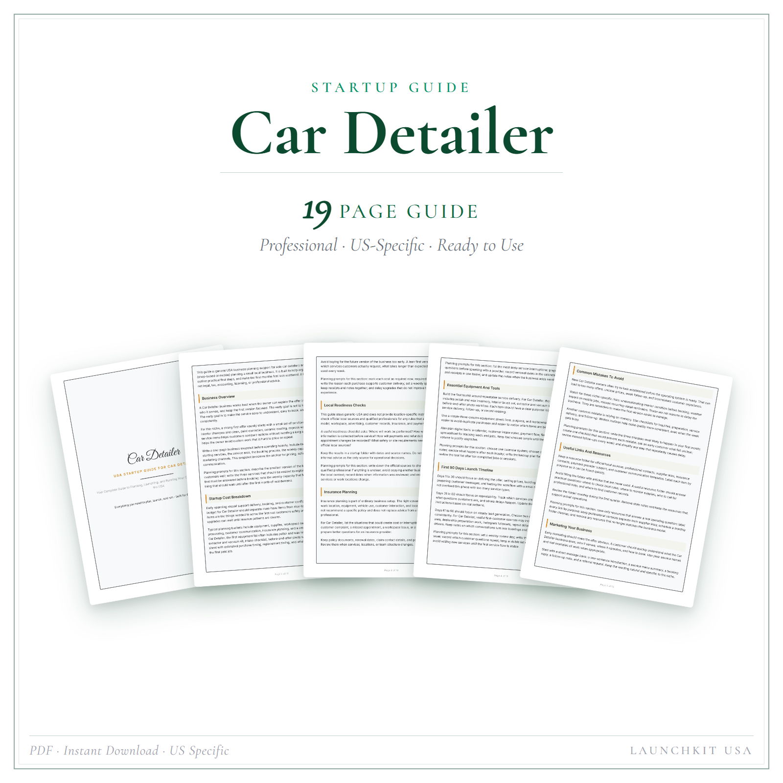 Startup Guide for Car Detailer