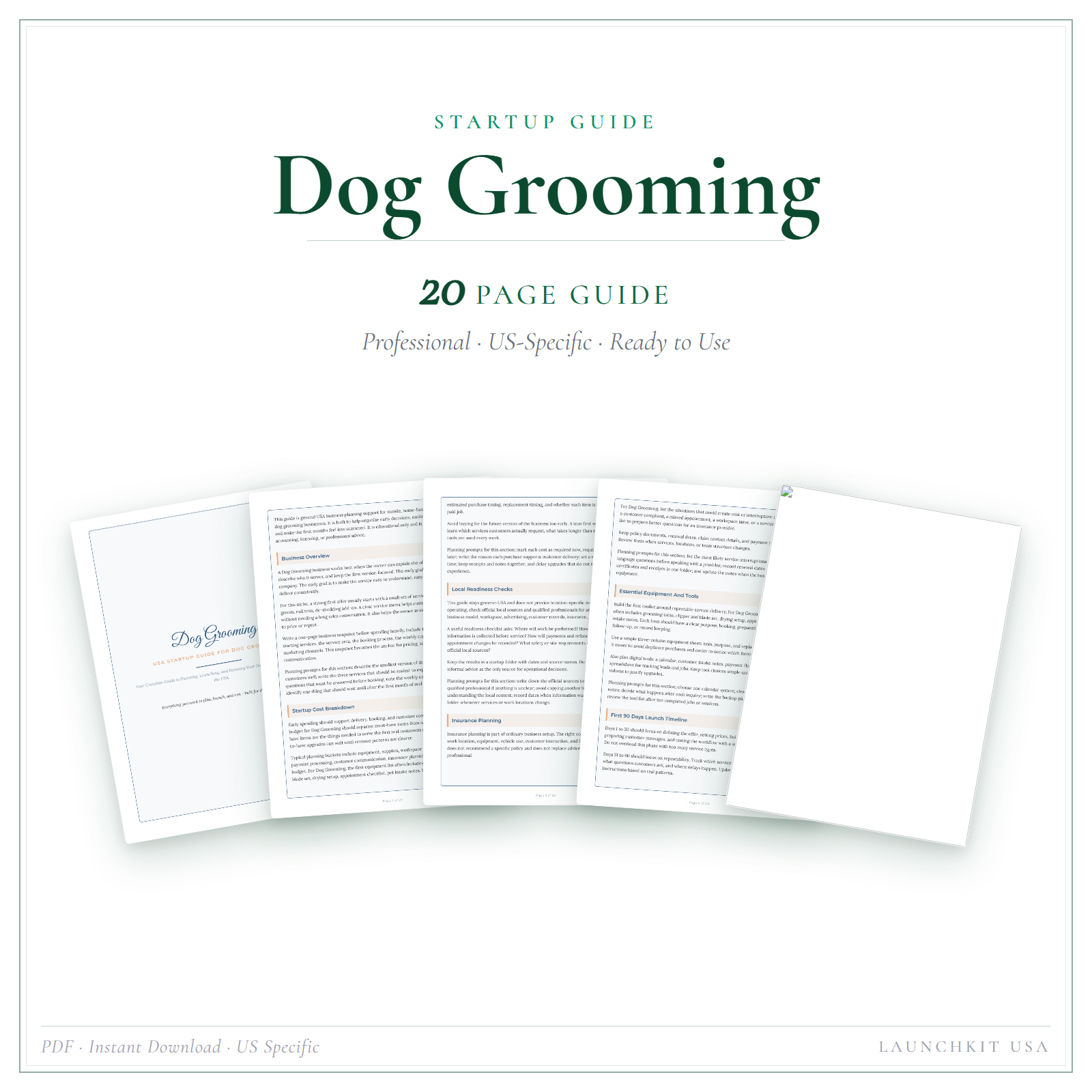 Startup Guide for Dog Grooming