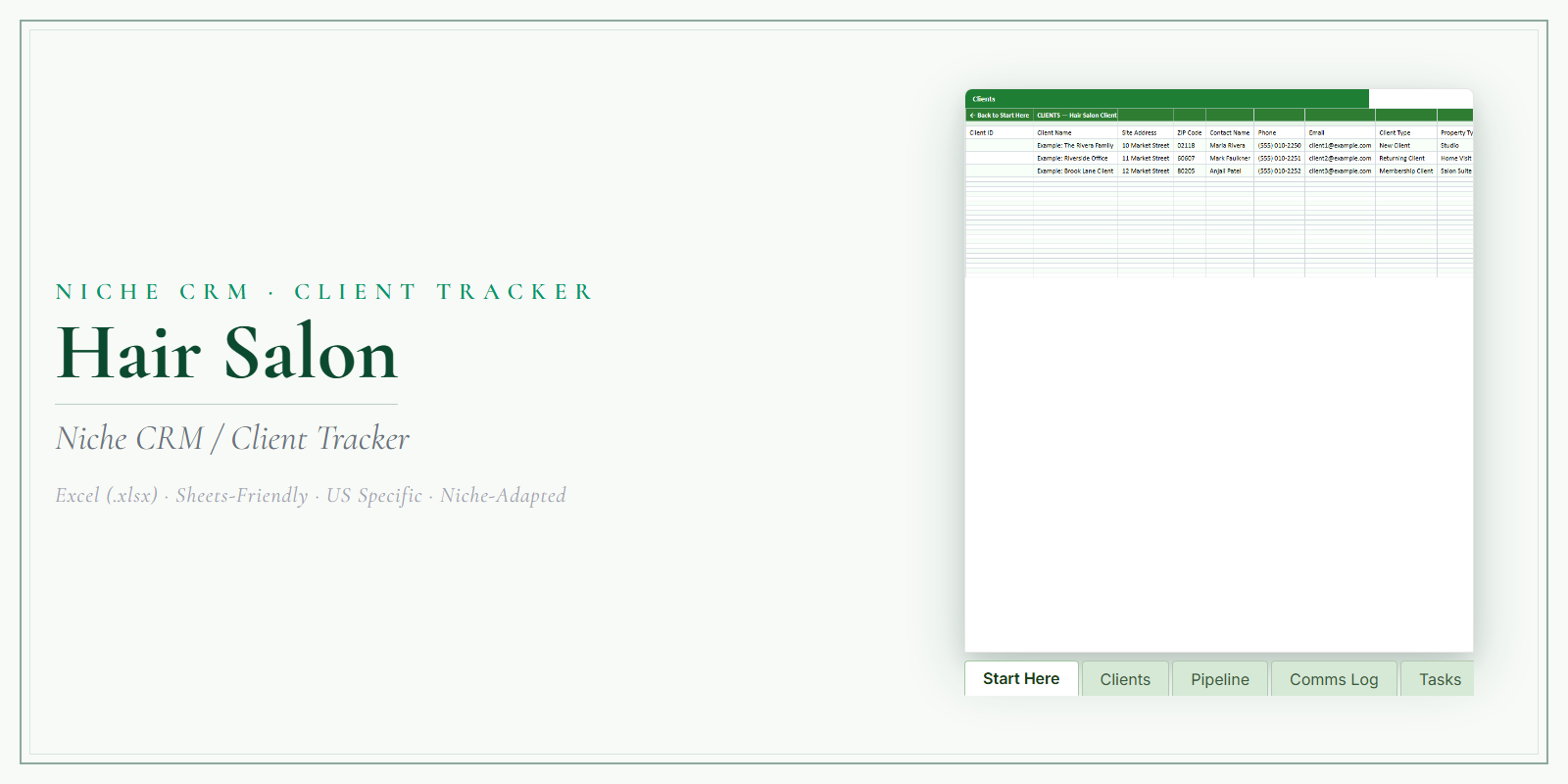 Hair Salon Client Tracker product preview