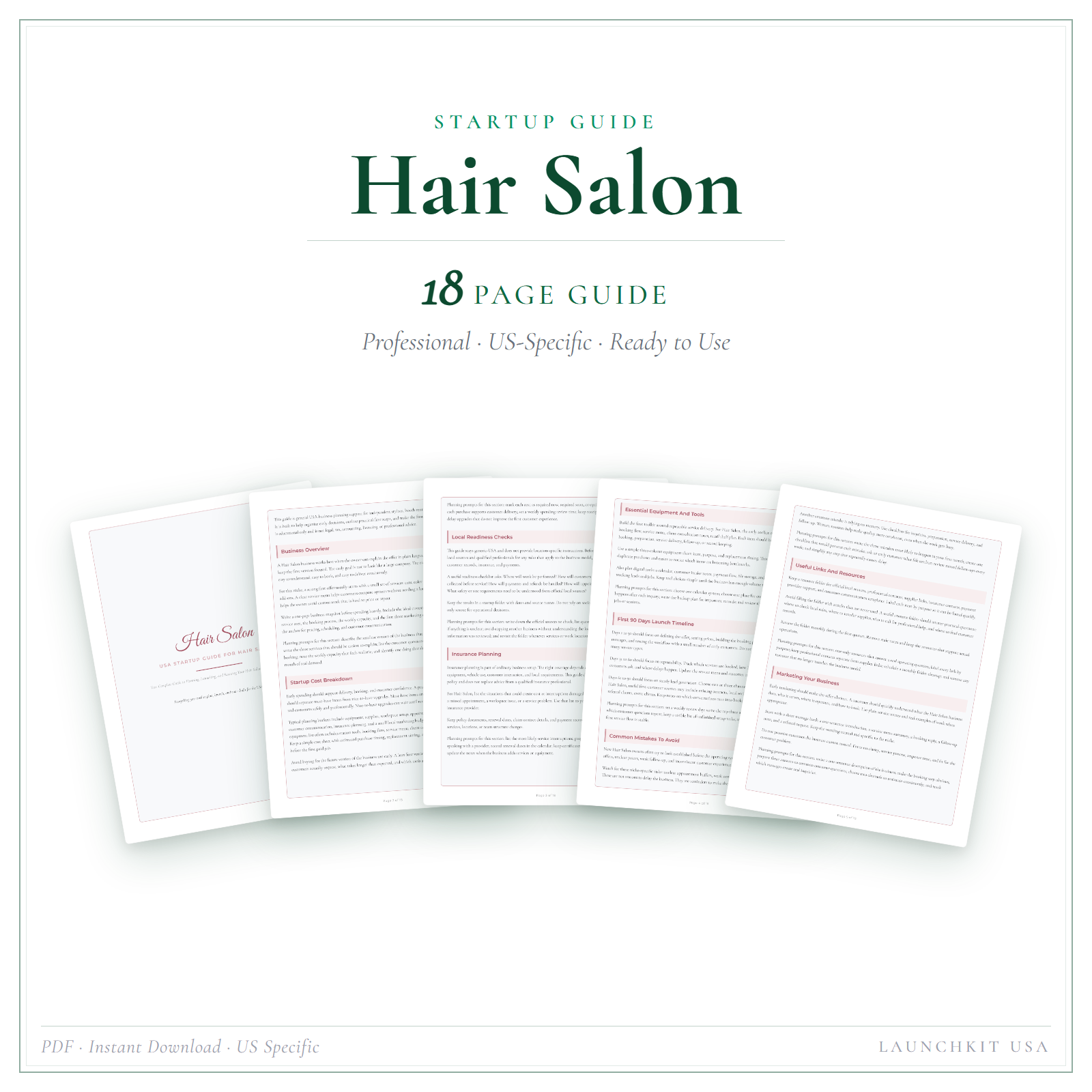 Startup Guide for Hair Salon