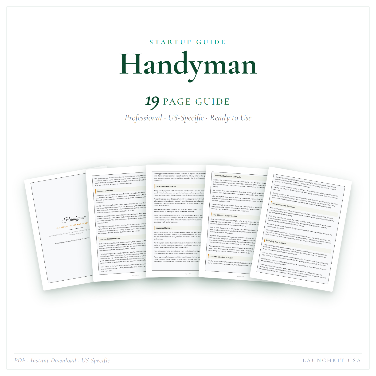Startup Guide for Handyman