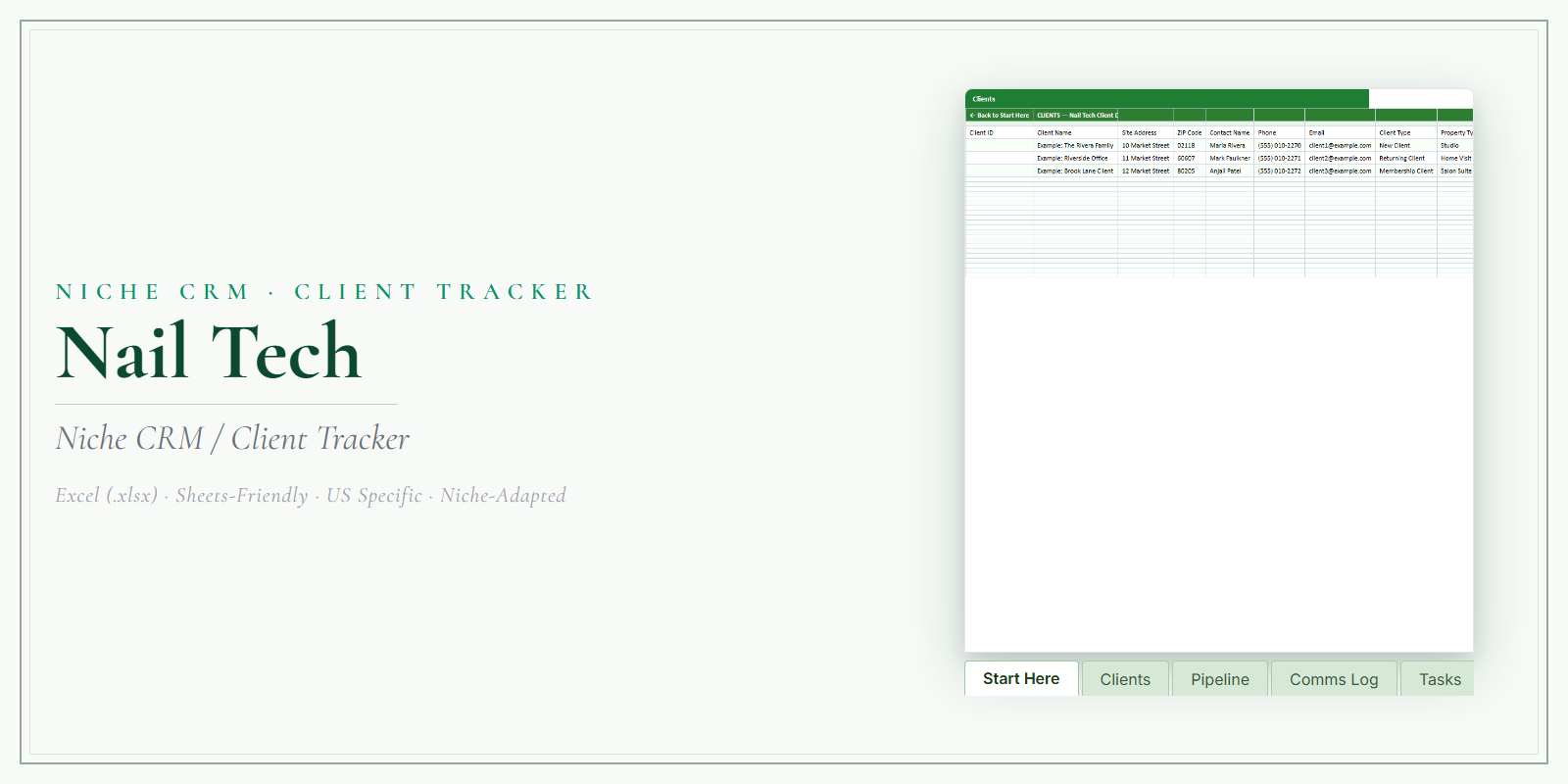 Nail Tech Client Tracker product preview