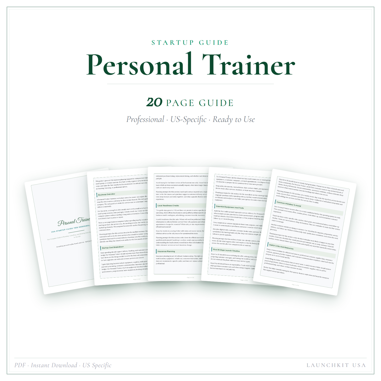 Startup Guide for Personal Trainer