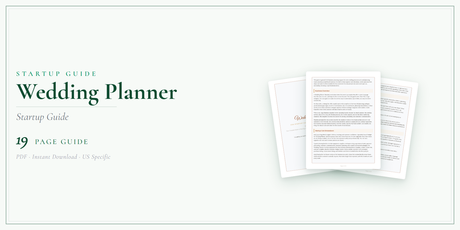 Wedding Planner Startup Guide product preview